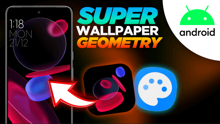 Melhores apps para personalizar Android em 2026 Super Wallpaper Geometry