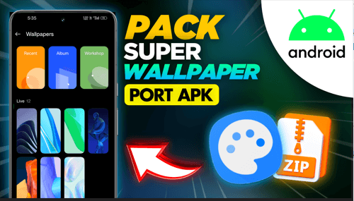 Melhores apps para personalizar Android em 2026 Pack Super Wallpaper Port